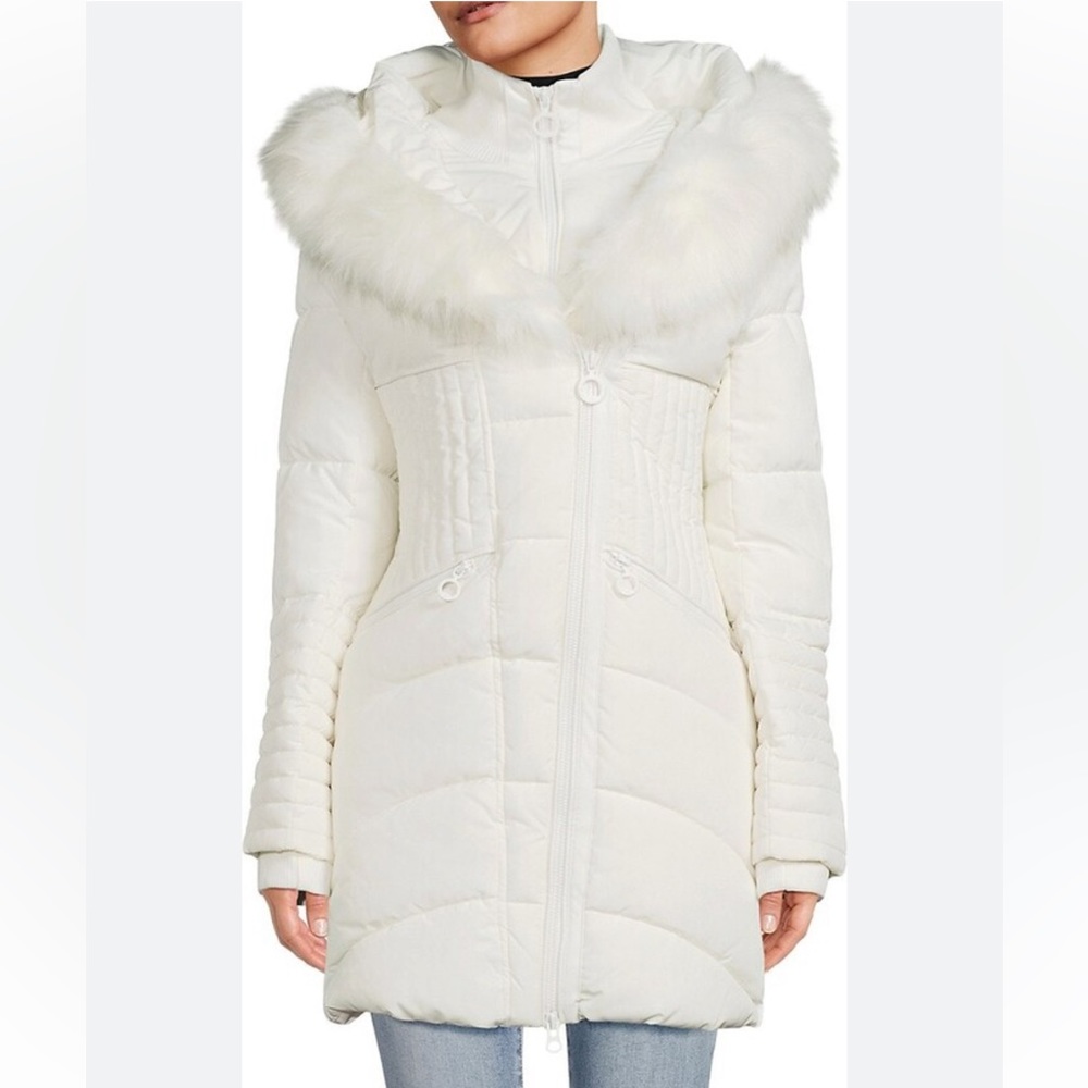 COPY - Noize Gigi Vegan Faux Fur Trim
Quilted Parka in White